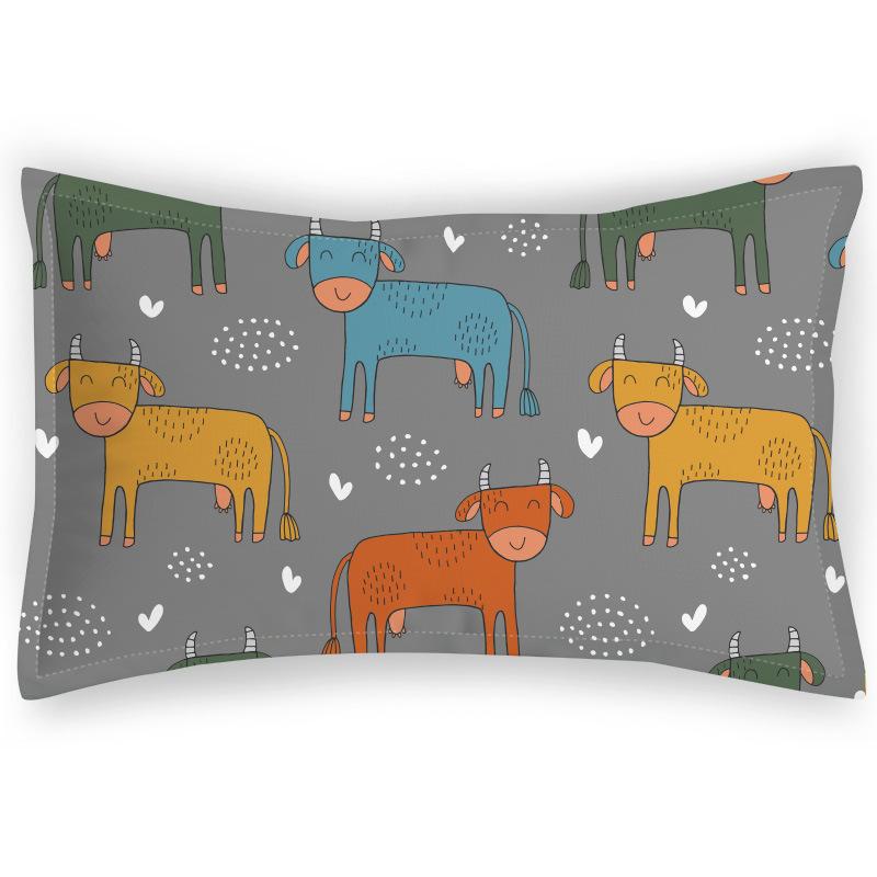 Mr. Bag Chinese Style Cow Shading Pillowcase Children's Cartoon Pillowcase Digital Printed Pillowcase