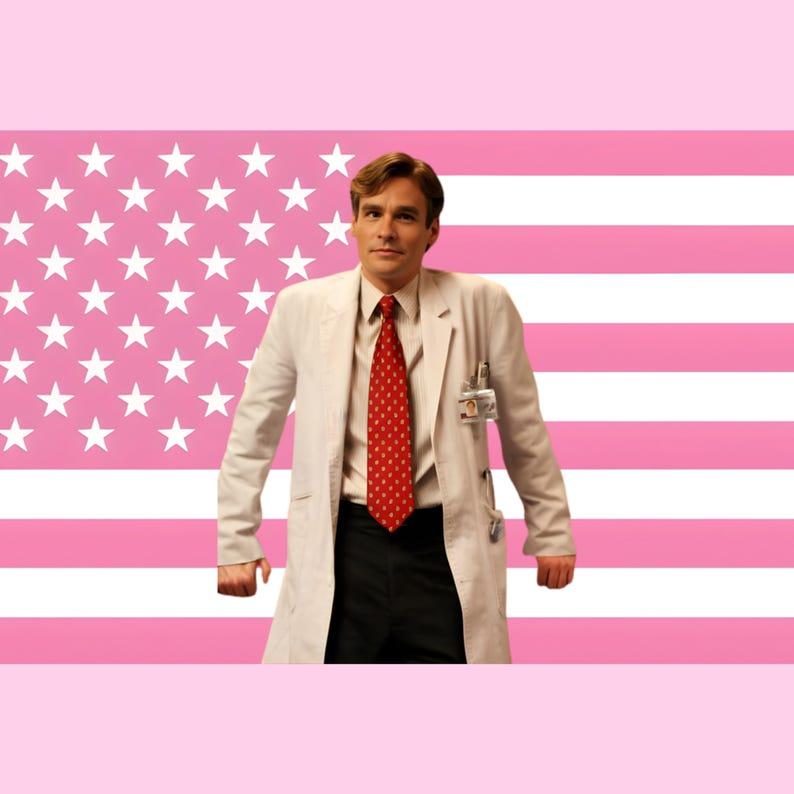 

Pink American flag tapestry 75x100 чорний