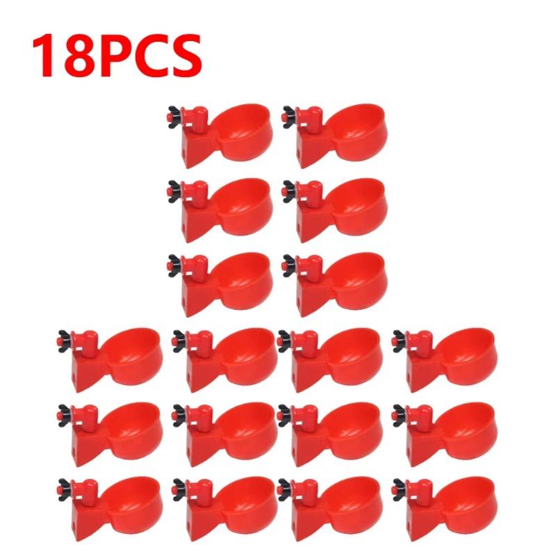 6-36Pcs Chicken Duck Drinking Cup Automatic Drinker Chicken Feeder Plastic Poultry Farm Water Drinking Cups Easy Installation