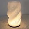 3D Printed Twisted Vase LED Lamp Nordic Minimalist Ambient Table Light Dual-Purpose Decor Lamp for Floral Arrangement, Ideal for Bedroom & Study Decor