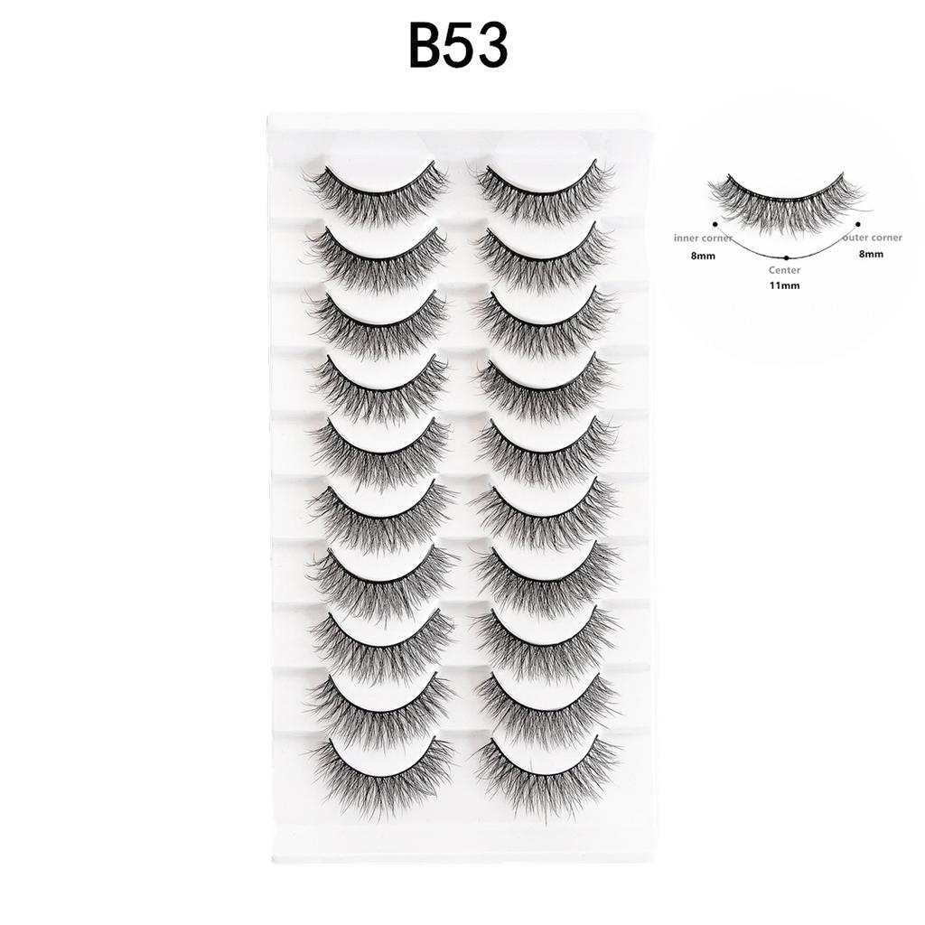 Messy Fried Hair Artificial Imitation Mink Eyelashes False Eyelashes Faux Mink Eyelashes Ten Pairs