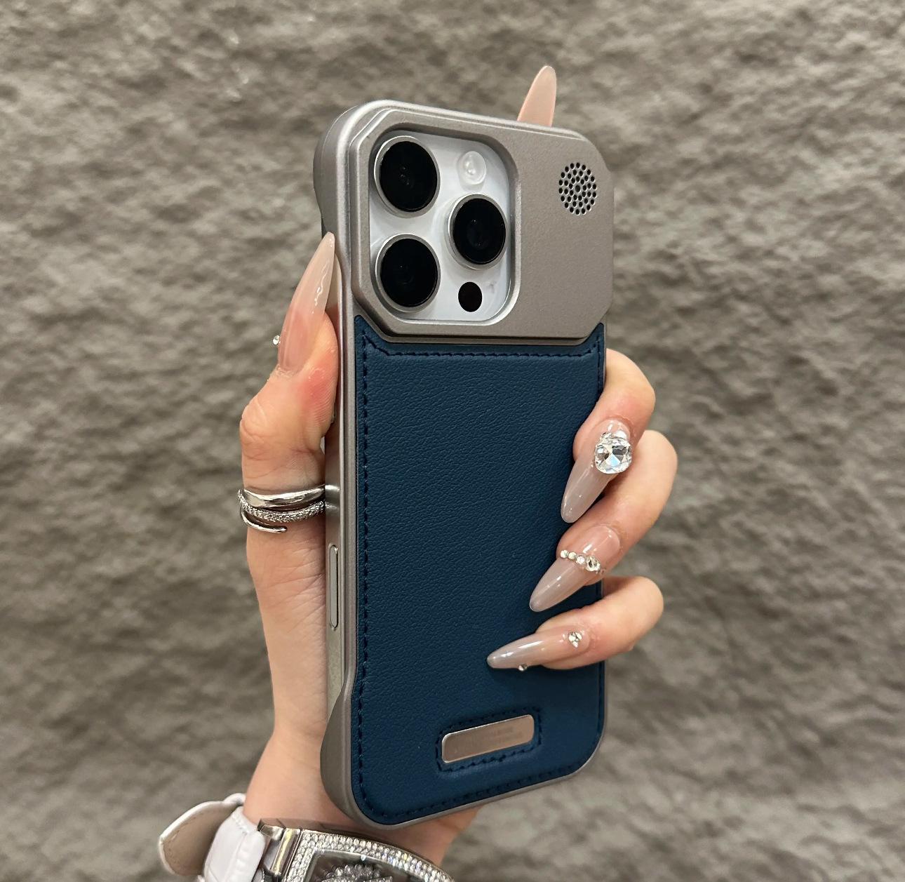 

iPhone 17 Pro Max Aromatherapy Leather-Texture Magnetic Case, Borderless Design, Drop-Proof Protective Cover iPhone 16 Pro