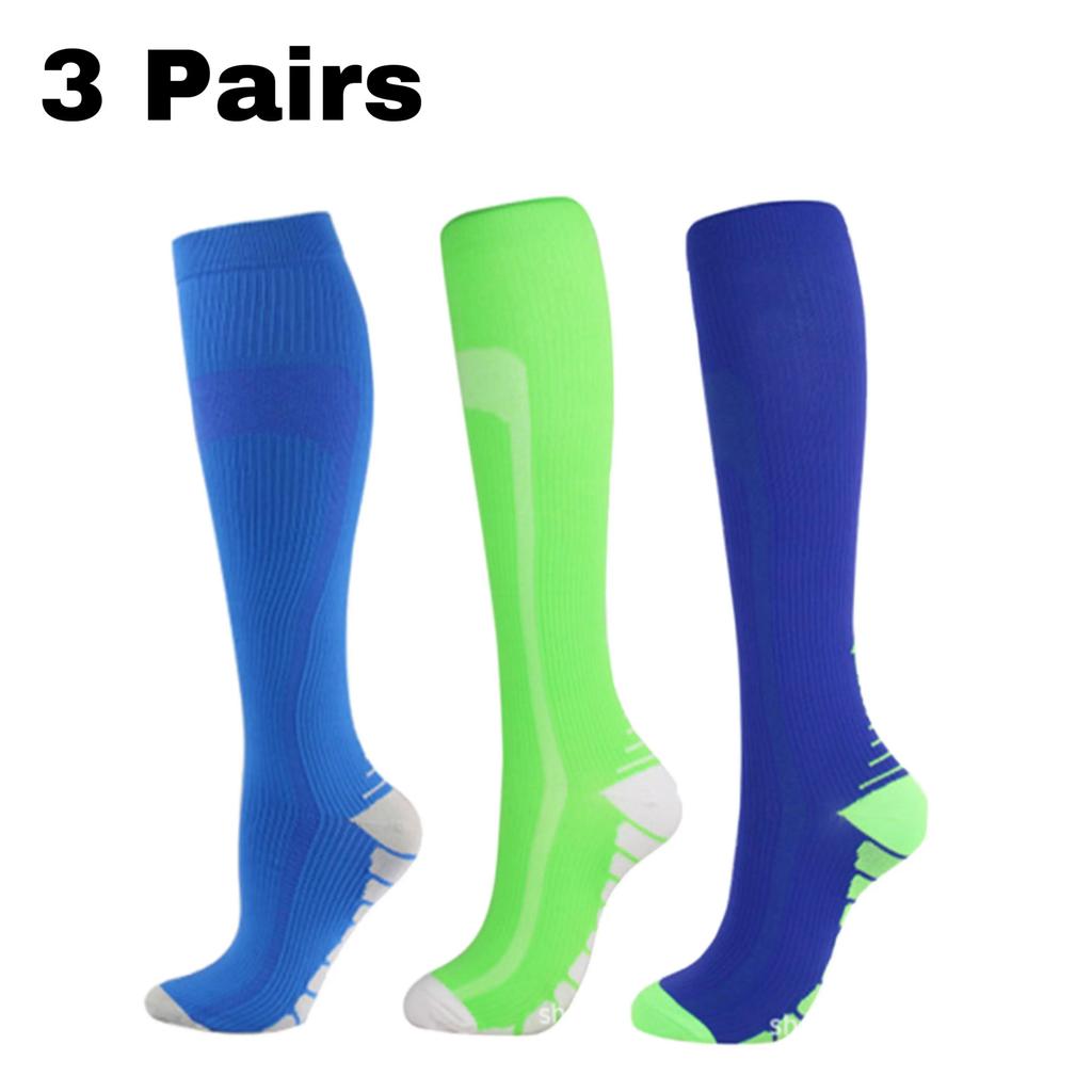 1/3 Pairs Compression Socks Knee High 20-30 Mmhg Fit Medical Edema Diabetes Varicose Veins Running Marathon Sports Socks
