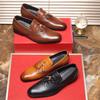 Men's Shoes Vintage Pointed Toe Men's Dress Shoes Design Leather Oxfords Fashion Style Man Footwear 2024 New Arrival Big Size