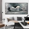 Moderne Frau Schlafender Körper Rückenansicht Kunst Porträt Dekoration Ölgemälde Poster und Druck Raum Leinwand Dekoration Gemälde