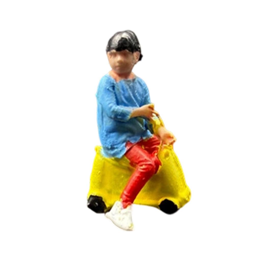 1/64 Miniature Figure People Figure Resin 1:64 Scale Tiny People Figurine for Crafts Photography Diorama Ornament Layout