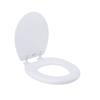 Extra Soft Vinyl Round Toilet Seat with Adjustable Non-Slip Hinges Easy Installation Decorative Comfortable Standard Size Toilet