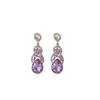 Silver Needle Diamond Oval Water Drop Tassel Earrings Light Luxury Fashion Long Earrings Exquisite High-end Jewelry Women