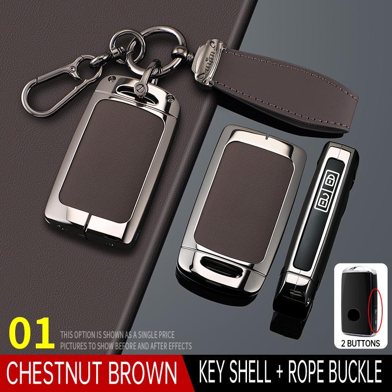 Mazda 3 Key Case with Angkesaila Buckle for CX4/CX5/Atz/CX30 - High-End Shell Bag for Men and Women