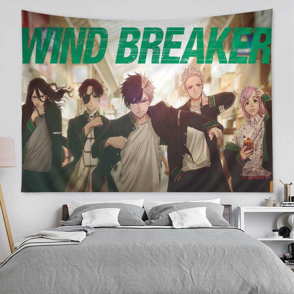Wind Breaker Anime Official Style Tapestry SciFi Cartoon Art for Fan Room Collectible Wall Decor Gift