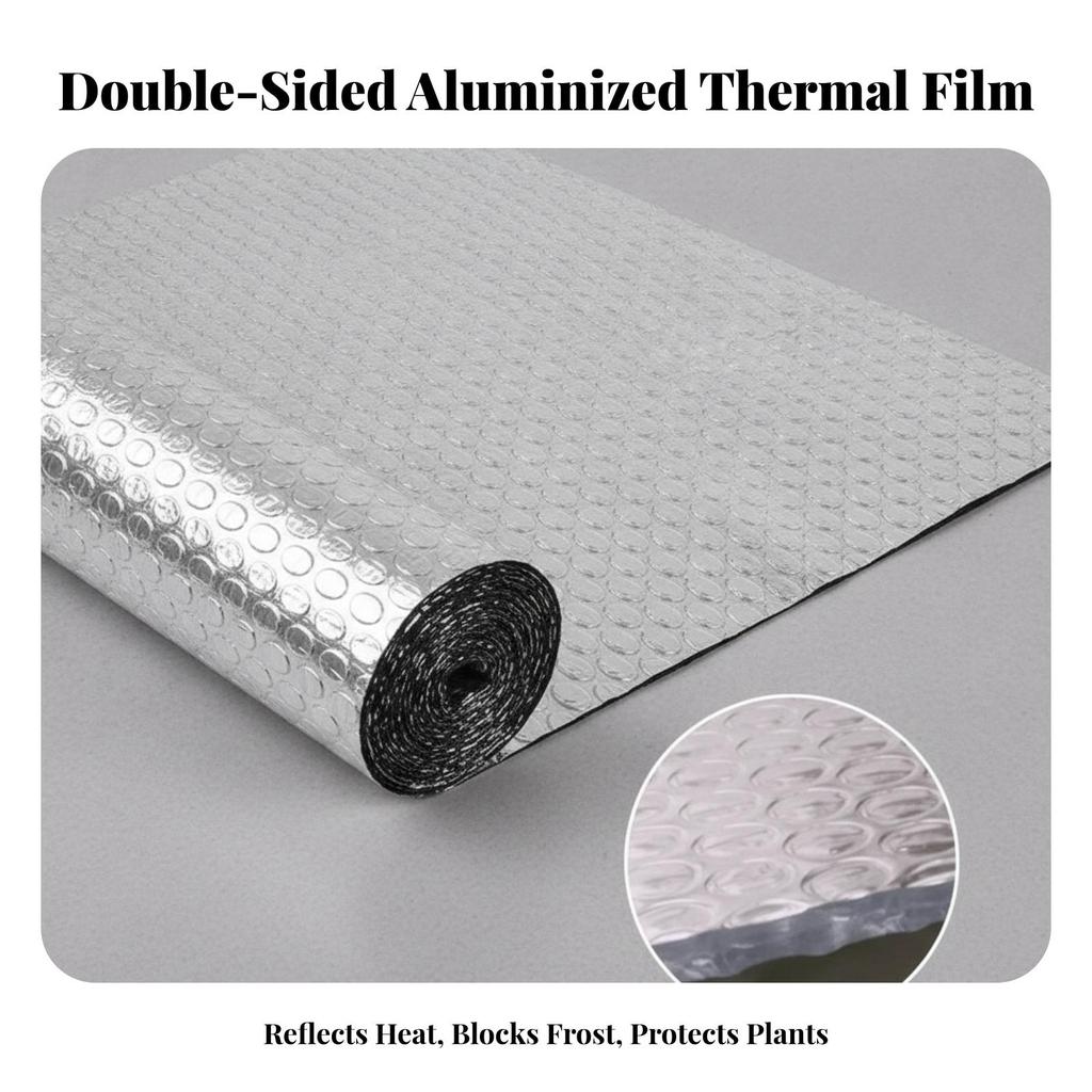 Aluminum-Plated Bubble Film Roll Waterproof Thermal Barrier Easy to Cut
