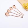 16Pcs Rose Gold Cutlery Set Knife Fork Coffee Spoons Dinnerware Set Stainless Steel Tableware Set Western Kitchen Silverware Set