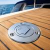 Stainless Steel Keyless Cap 38mm Boat Fuel Cap Solid Gas Filler Neck  Yacht Fuel System Refit