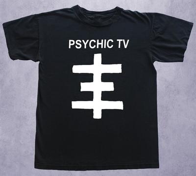 Logo Psychic Tv Band Black Color 100% Cotton Full Size T-shirt Unisex T-Shirt