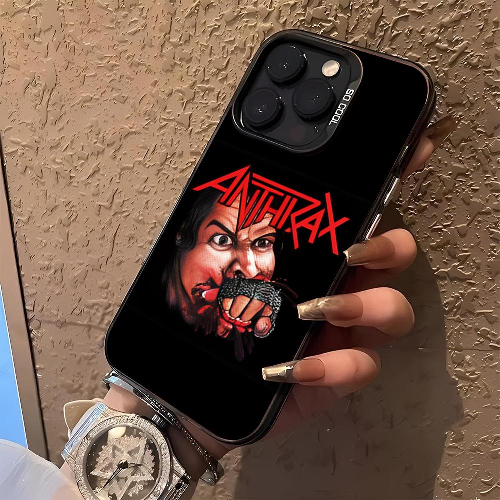 Rock Band A-Anthrax Phone Case for iphone 17 16 15 14 13 11 12 Pro Max Xr X Air Plus black silver hard shell Cover
