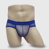 Soutong Mesh Men Underpants Sexy Polyester Elastic Waistband Boxer Brief for Home
