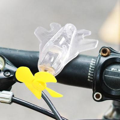Motorcycle Propeller Bicycle Motorbike Handlebar Decoration Airplane Broken Wind Cycling Riding Accessories with LED Lights