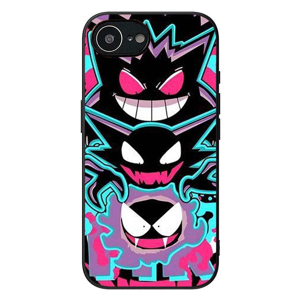 

P-Pokemons GO P-Pikachus Gengar Protective Cover for Apple iPhone 16 17 Air 14 15 Pro Max Plus 16+ 16E 14+ ProMax Phone Case iPhone17 Pro Max