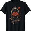 Gothic Aesthetic Witchcraft Red Goth Rose Flowers T-Shirt