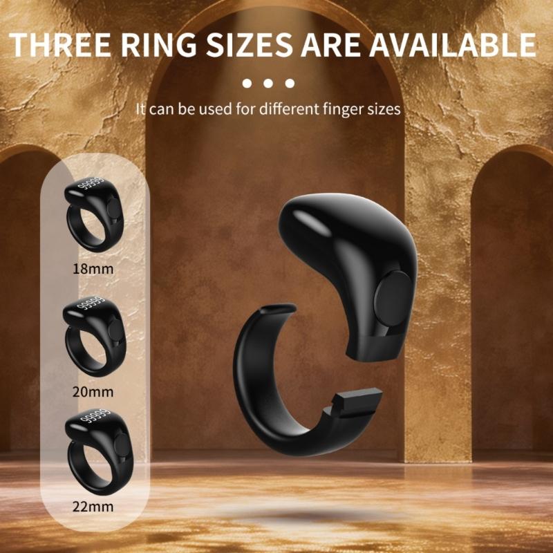 Adjustable Digital Counting Rings With Rechargeable Battery For Daily Use Digital Zikr Counter LED Display 99999 Count