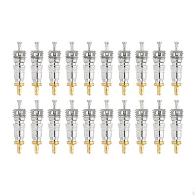 20 Pieces Air Conditioning Valve Core with Seal High Pressure Sturdy Service Kit