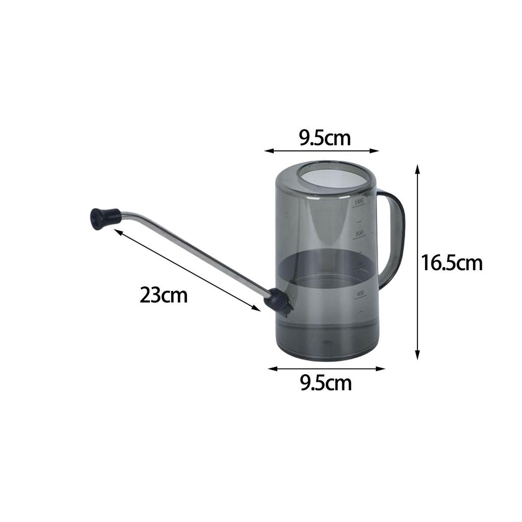1L Konewka z długą wylewką i odłączaną głowicą rozpylającą Mała konewka do biura, gospodarstwa domowego, ogrodu, doniczek wewnętrznych