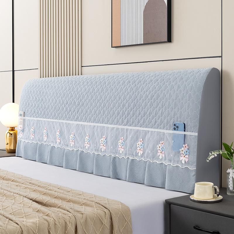 

Headboard Cover New Universal Dustproof Durable Full Wrap Quilted Comfortable Solid Color Simple Versatile Soft Headboard Cover 150cm