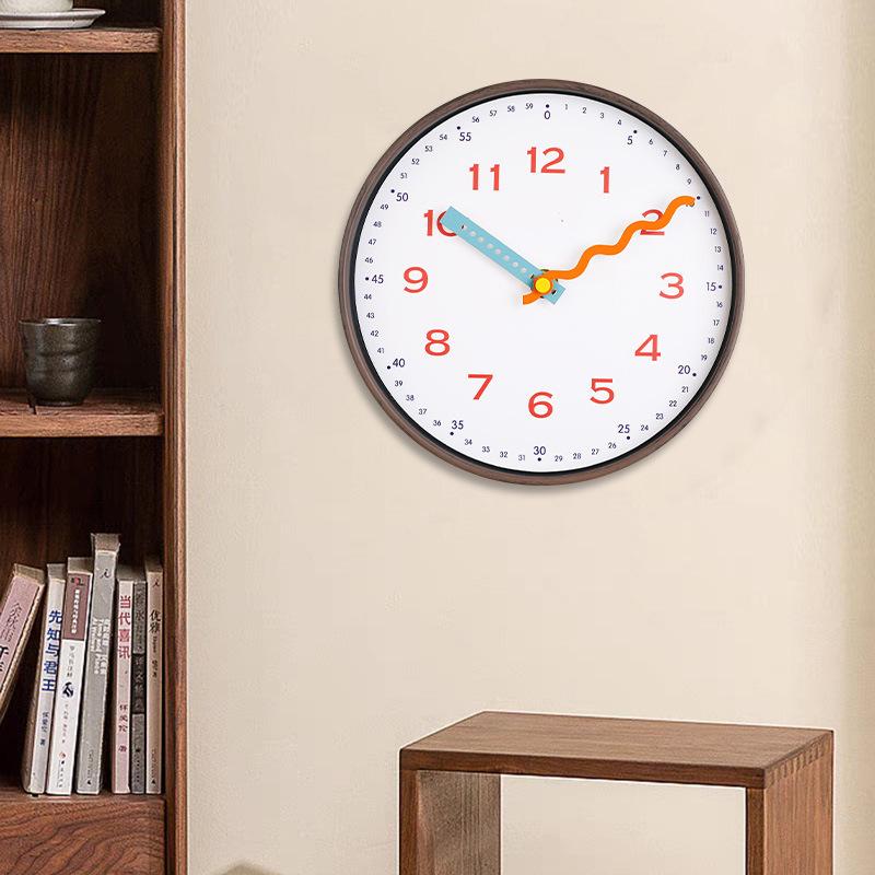 10 cm, approximately 8 inches, antique wood grain Nordic style minimalist wall clock, wall clock, suitable for living room and study