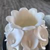 Porch Decoration Vase 3D Printed Calla Lily Relief Vase, Mini Decorative for Dried Flowers, Minimalist Matte Small Flower White Desk Decor Bookshelf