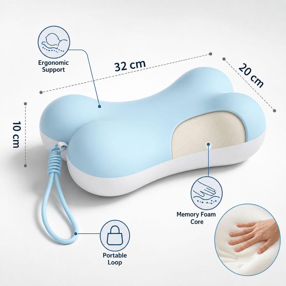 Breathable Fabric Neck Cushion Ergonomic Desk Pillow Convenient Nap Pillow  Travel Pillow