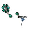 Oxidised  Pear Shaped American Diamond Studded Necklace Earrings Jewellery Set for Girls and Women