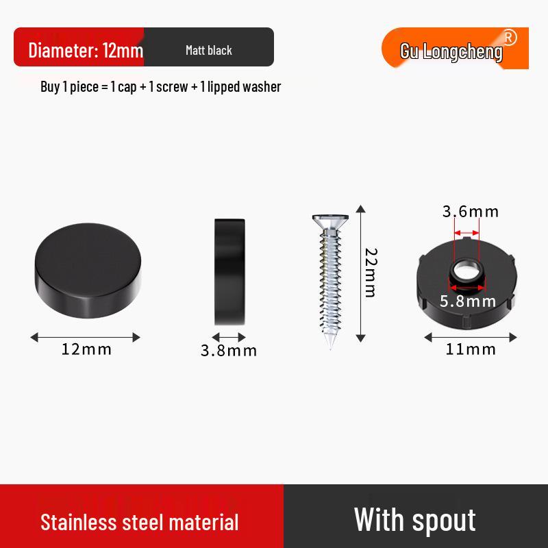 Non-marking Decorative Nail Cap for Mirrors and Tiles