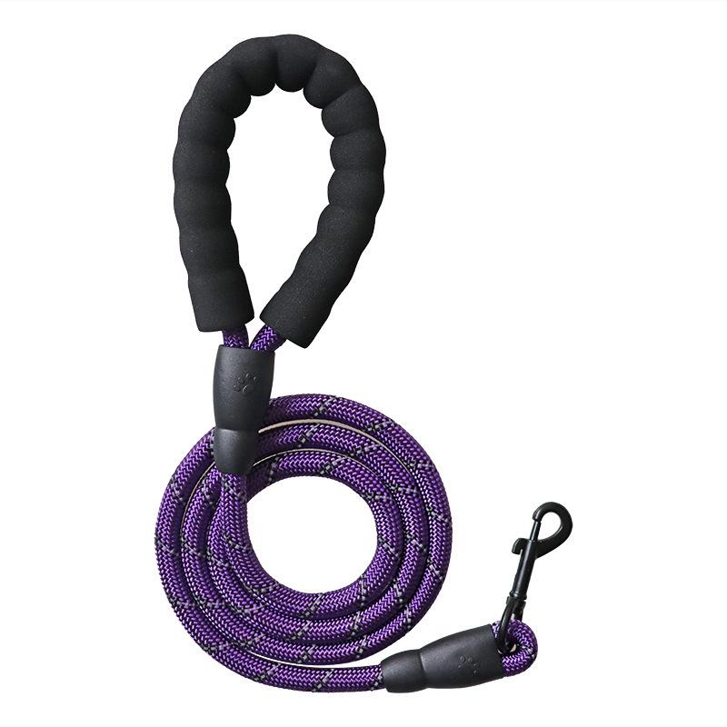 Reflective Anti-Chafing Dog Leash - Thick 1.5m Rope for Large Dogs