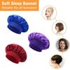 Wide Brim Satin Sleep & Salon Cap: Elastic Headband for Comfort & Care