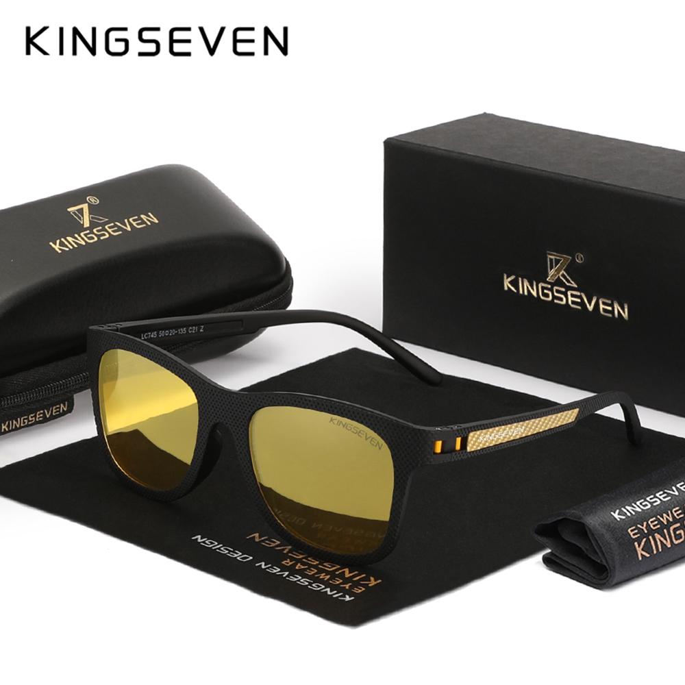 KINGSEVEN Brand New Original Sunglasses Men Women Polarized Anti-UV400 Glasses Fashion Outdoor Driving Night Vision Eyewear