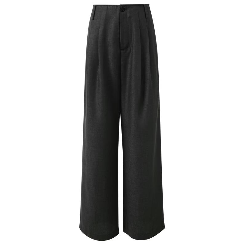 Women s Lyocell Blend Loose Straight-Leg Casual Pants S