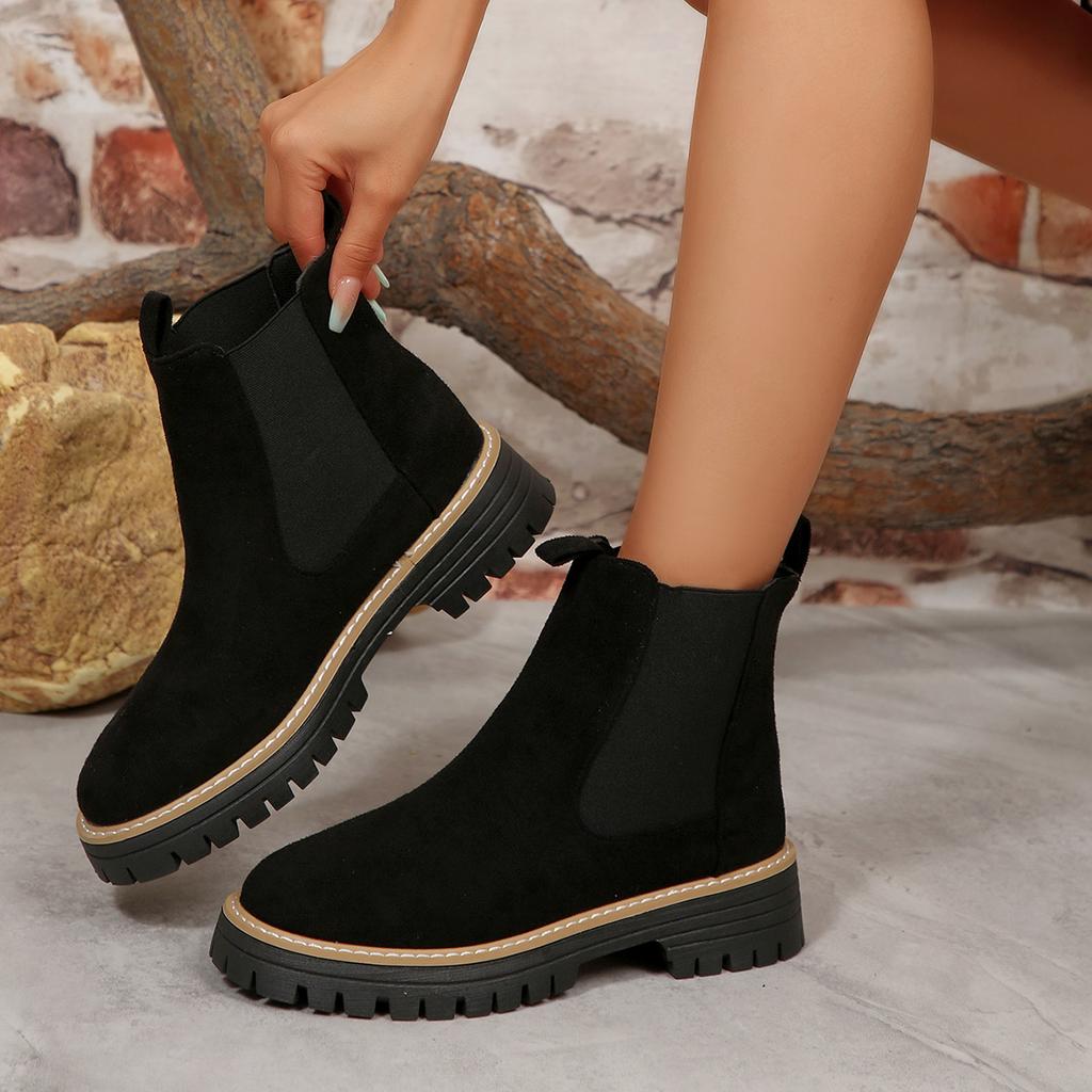 Winter New Women's Boots Comfortable Thick Soled Chelsea Boots Casual Comfortable Short Leg Women's Boots