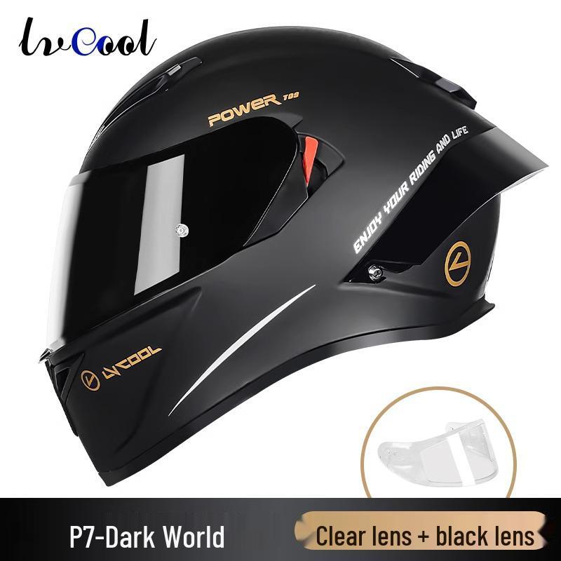 Unisex Carbon Fiber Full-Face Motorcycle Helmet with Bluetooth & Anti-Fog, 3C Certified for All Seasons