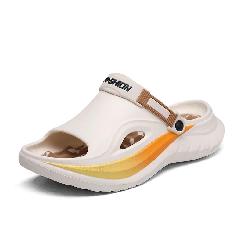 

Slippers for Men and Women, Summer Outer Wear soft sole Anti-Odor Two-Wear Sandals, Non-Slip Thick-Soled Beach Sandals 44-45 хакі