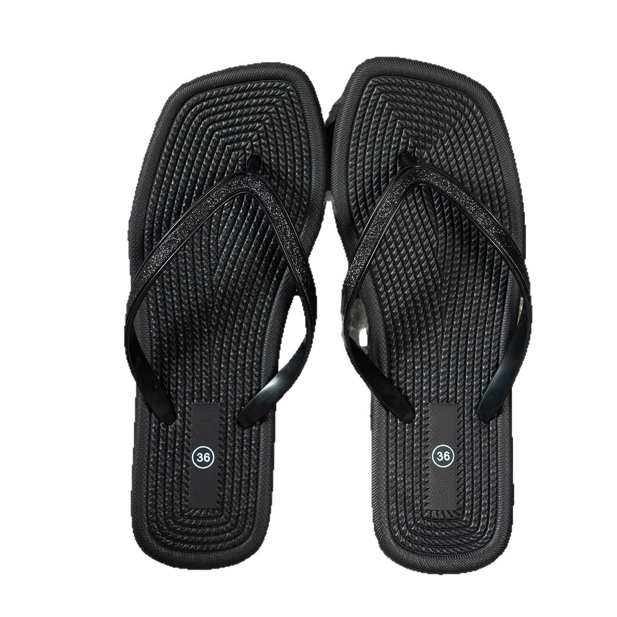Women s Non-Slip Black EVA Flip-Flops for Outdoor Summer Beach Wear 41 чёрный