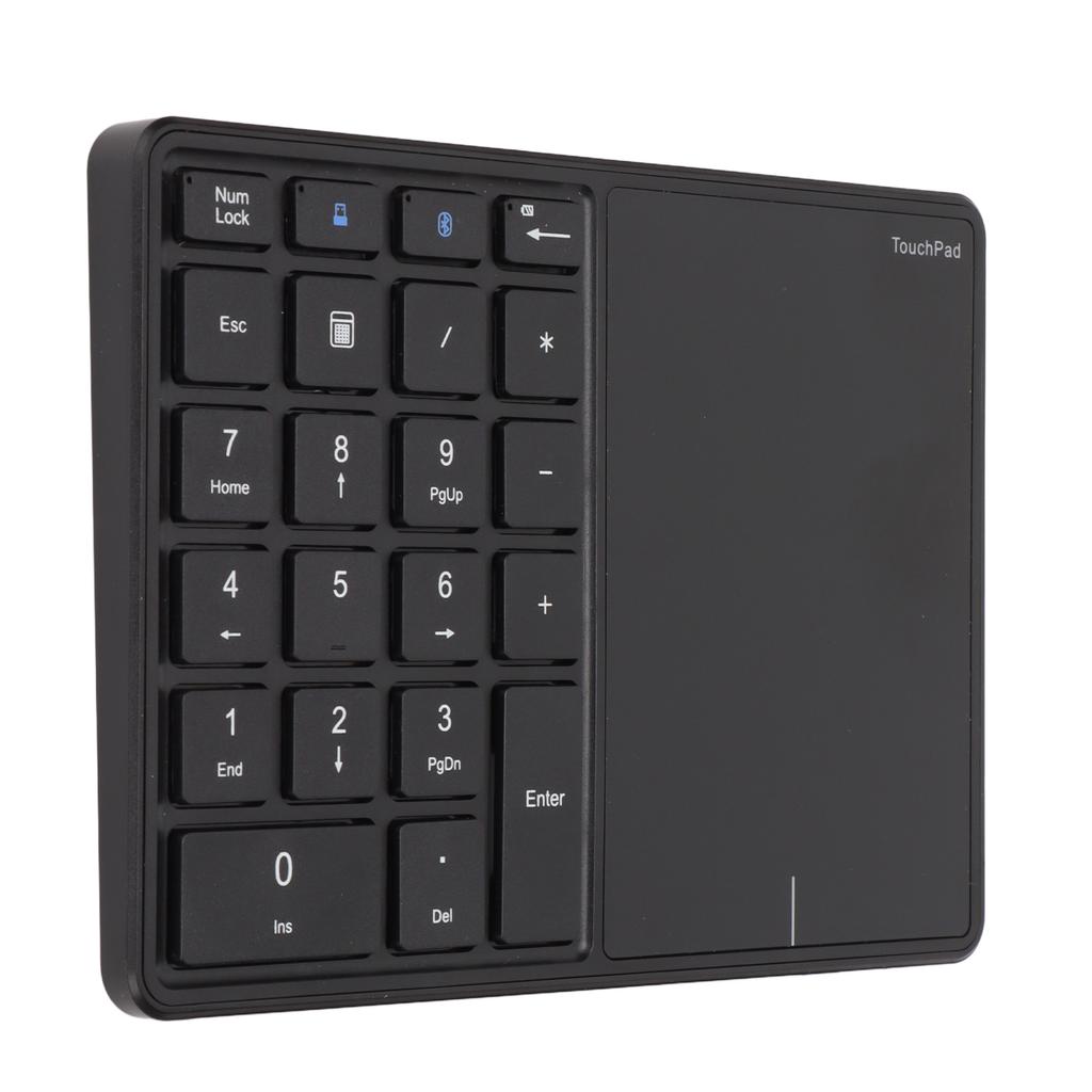 2 In 1 Wireless Number Pad Touchpad 22 Keys Wireless BT4.2 2.4G Type C Charging 500mAh Battery Numeric Keypad
