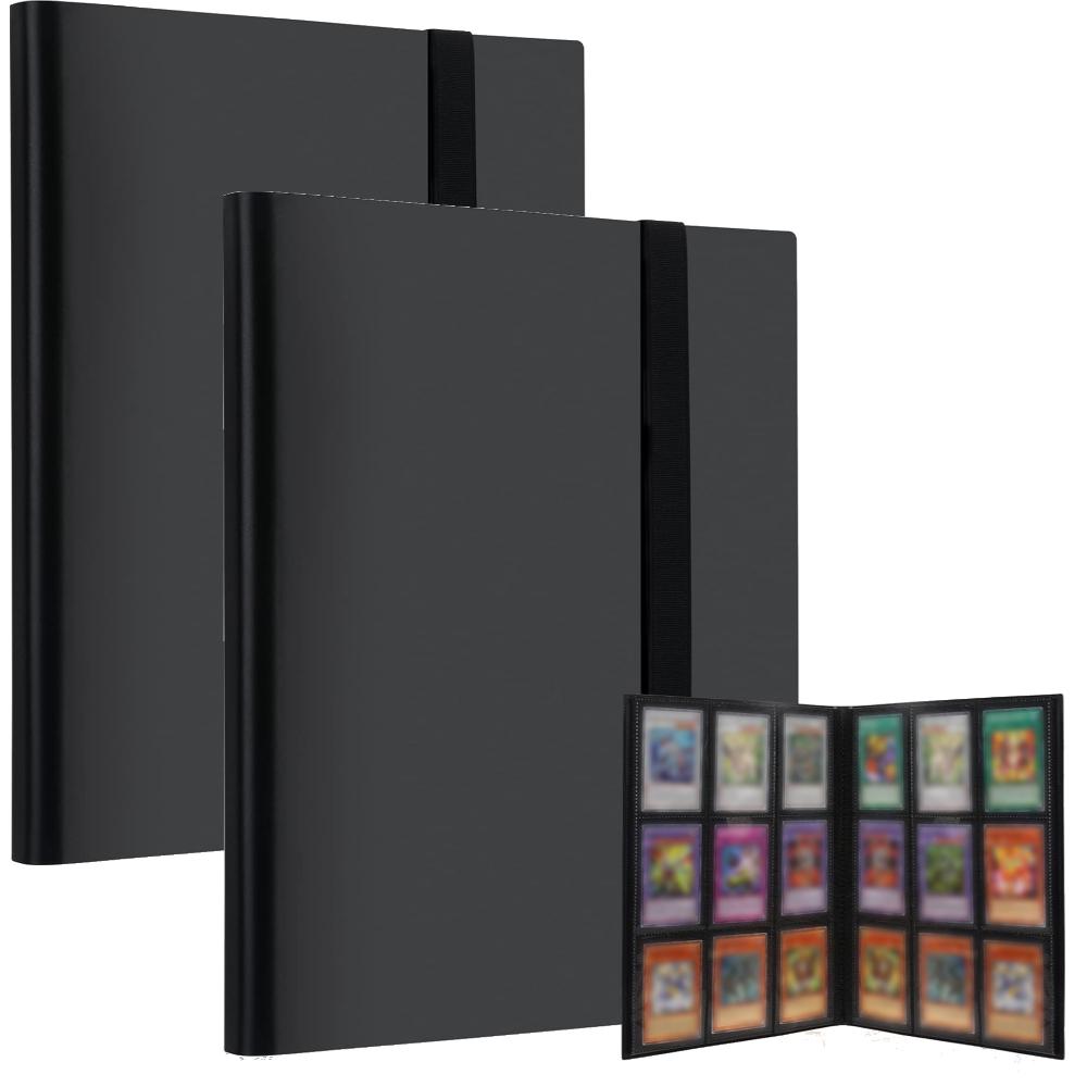 Card Binder with 9 Pocket Trading Card Album Display Binder 161 Side Loading Pocket Holder for TCG Yugioh MTG Game Card Book