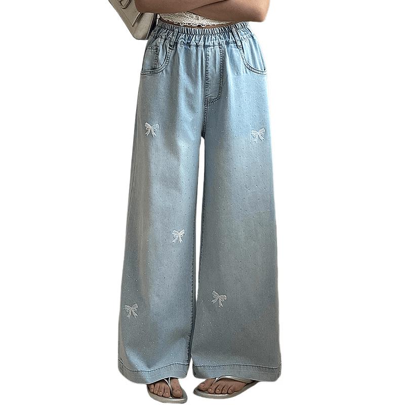 

Fuluomi Girls Summer Wide-Leg Denim Jeans 150