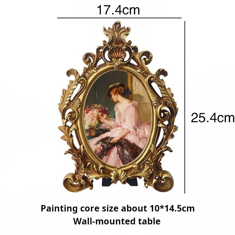 

Европейская полая рельефная смола золотая ретро фоторамка фоторамка дом дом настенное украшение литературная легкая роскошь стена ханги