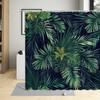 Tropical Plant Green leave Shower Curtain Banana Leaf Monstera Flower Scenery Bathroom Bath Curtains Decor Fabric With Hooks Set