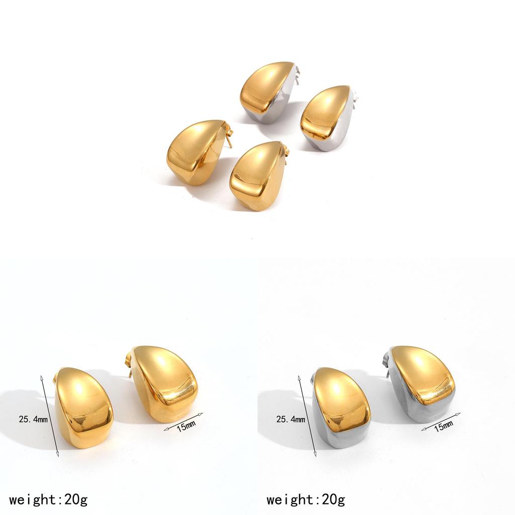 Stainless Steel Water Drop Earrings With Irregular Shape For Trendy Women Gift