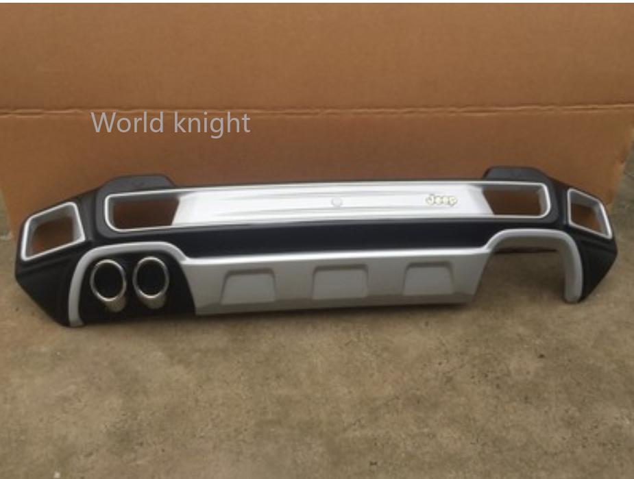 For Jeep Renegade 16-18 1PC Car Rear Bumper Diffuser lip Spoiler ABS Chrome Car Styling Auto Protect Accessories Brand New чёрный
