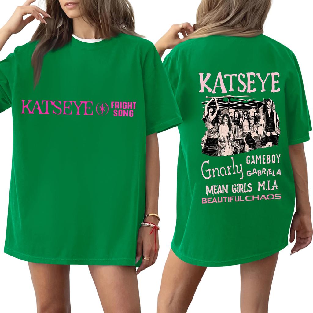 Dam T-shirt med tryck och rund hals och korta ärmar