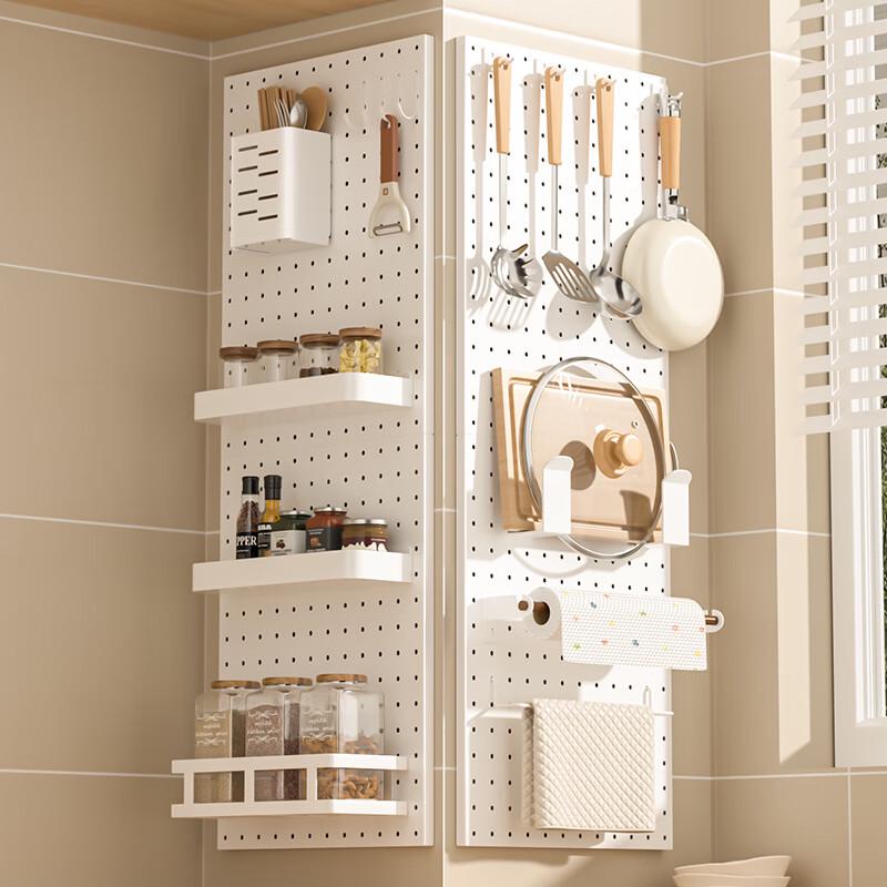 Nordic No-Drill Aluminum Kitchen Pegboard Countertop Organizer
