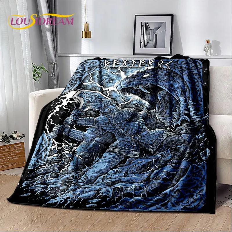 Viking Norse Mythology God Loki Soft Plush Blanket,Flannel Blanket Throw Blanket for Living Room Bedroom Bed Sofa Office Cover